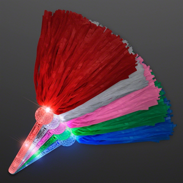Pom Poms Light Up Team Spirit Wands; Imprint and Blank Pricing... from ASI 34194 ALightPromos