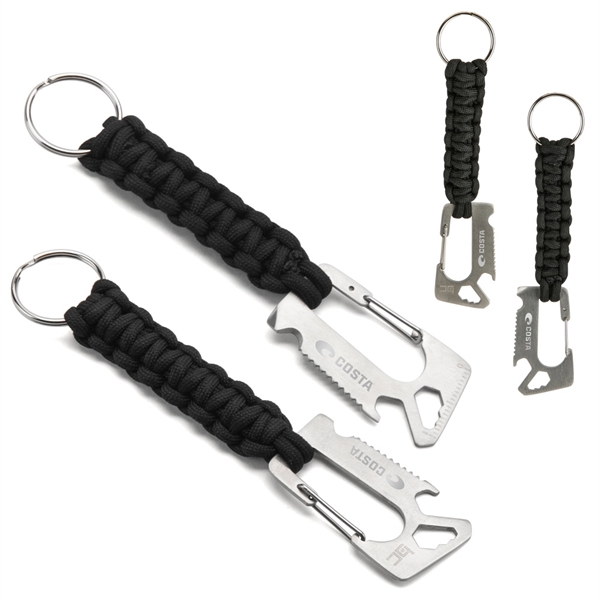 7-in-1 Basecamp® Peak carabiner multi-tool with a ruler, wrench, bottle opener,... from ASI 88060 Snugz/USA Inc / Sweda®