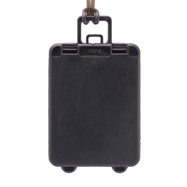 Mini carry-on luggage tags made of black plastic with a front... from ASI 39552 BEL Promo