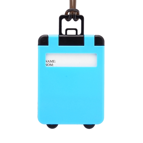 Mini carry-on luggage tags made of black plastic with a front... from ASI 39552 BEL Promo