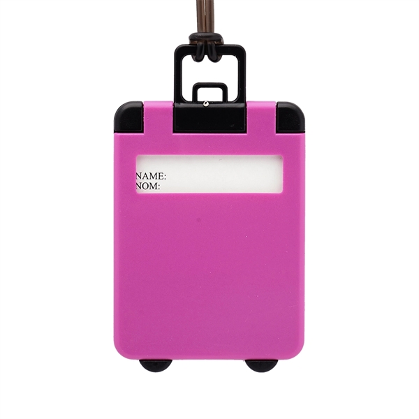 Mini carry-on luggage tags made of black plastic with a front... from ASI 39552 BEL Promo