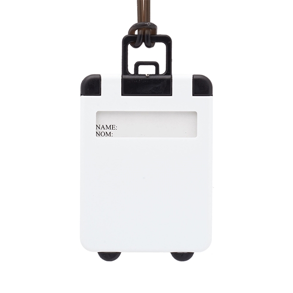 Mini carry-on luggage tags made of black plastic with a front... from ASI 39552 BEL Promo