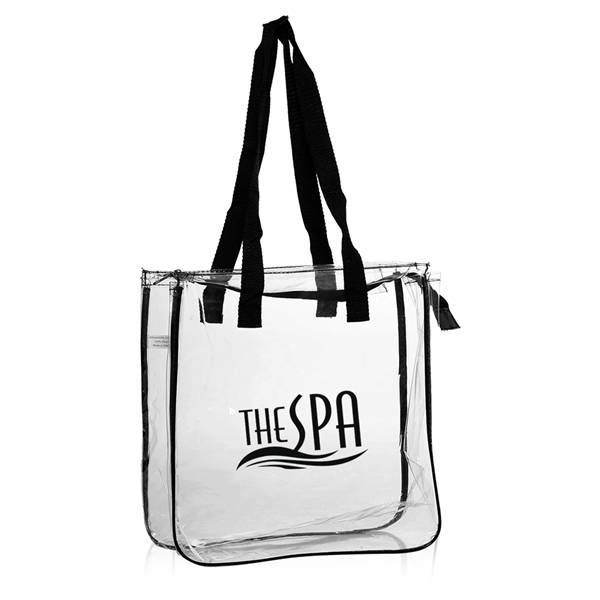 Clear tote bag made of PVC and measuring 6" x 12"... from ASI 39552 BEL Promo