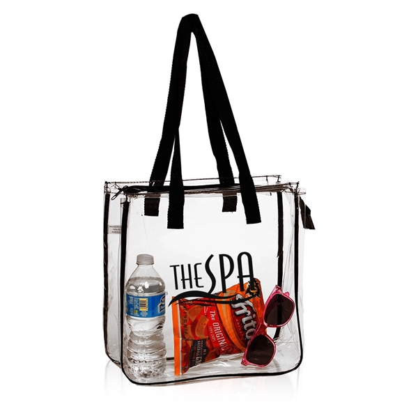 Clear tote bag made of PVC and measuring 6" x 12"... from ASI 39552 BEL Promo