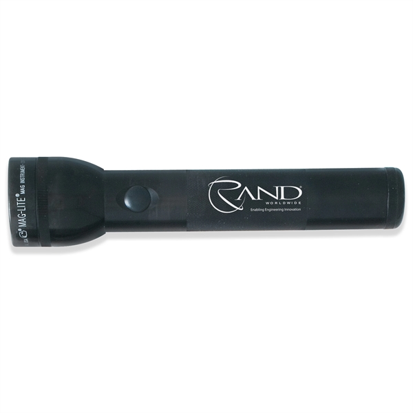 10" x 1 5/8" two D-cell flashlight with spare lamp, high... from ASI 61966 HPG / Beacon Promotions