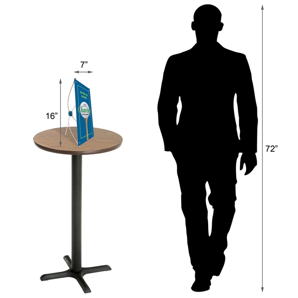 7.75" x 16.5" premium display polyester material mini X-Banner and white... from ASI 80228 Quinn