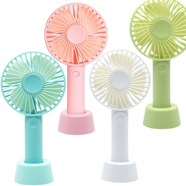 Mini portable hand fan powered by a 1200 mAh rechargeable battery... from ASI 37218 Athena Promo (tm)