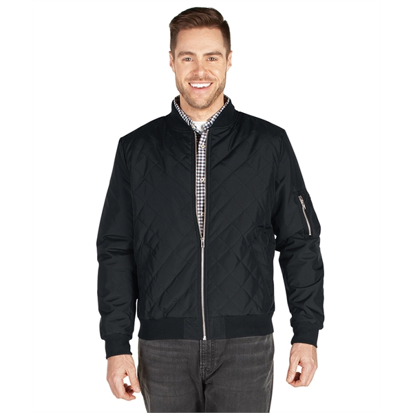 Men's quilted 100% Softex® polyester Boston flight jacket with front zippered... from ASI 44620 Charles River Apparel