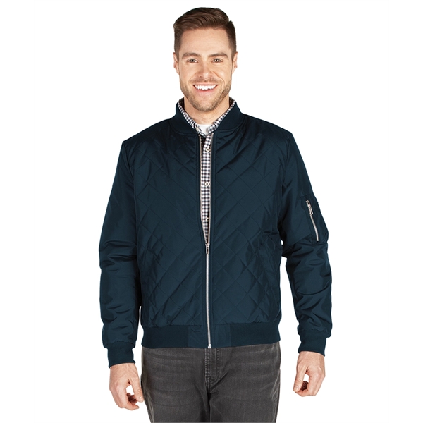 Men's quilted 100% Softex® polyester Boston flight jacket with front zippered... from ASI 44620 Charles River Apparel