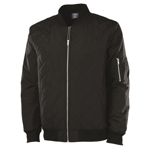Men's quilted 100% Softex® polyester Boston flight jacket with front zippered... from ASI 44620 Charles River Apparel