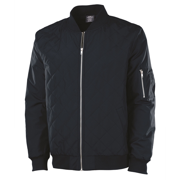 Men's quilted 100% Softex® polyester Boston flight jacket with front zippered... from ASI 44620 Charles River Apparel