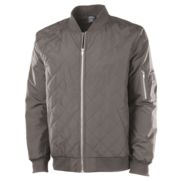 Men's quilted 100% Softex® polyester Boston flight jacket with front zippered... from ASI 44620 Charles River Apparel