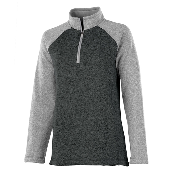 Women's quarter-zip color-blocked fleece pullover.... from ASI 44620 Charles River Apparel