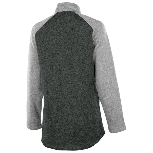 Women's quarter-zip color-blocked fleece pullover.... from ASI 44620 Charles River Apparel