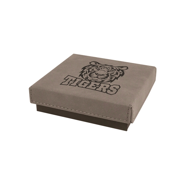 4" x 4" x 1" PU leather case for medallions and... from ASI 74601 Calico