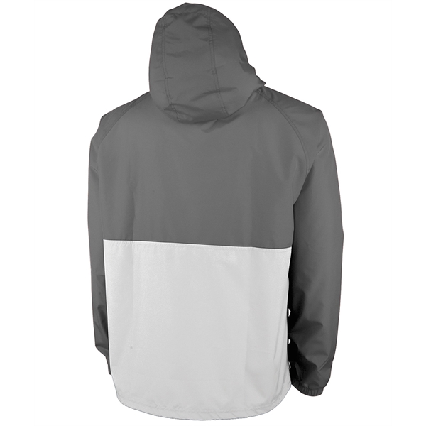 Pack-N-Go® polyester half-zip unisex pullover jacket that folds into its own... from ASI 44620 Charles River Apparel