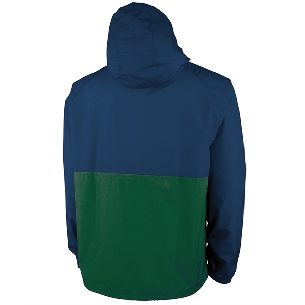 Pack-N-Go® polyester half-zip unisex pullover jacket that folds into its own... from ASI 44620 Charles River Apparel