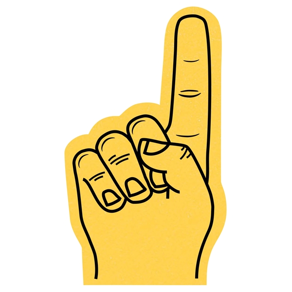 The 6.5" # 1 foam finger is available in many colors.... from ASI 42155 Amerifoam® - The House of Foam