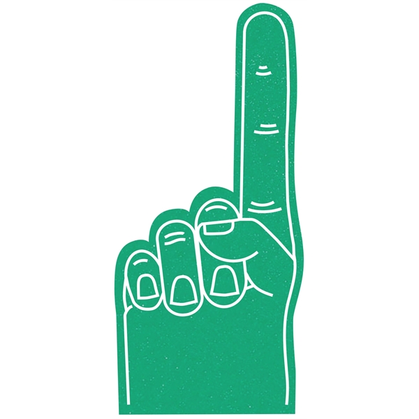 The 16" #1 foam finger is available in different colors..... from ASI 42155 Amerifoam® - The House of Foam
