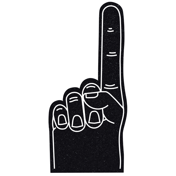 The 16" #1 foam finger is available in different colors..... from ASI 42155 Amerifoam® - The House of Foam