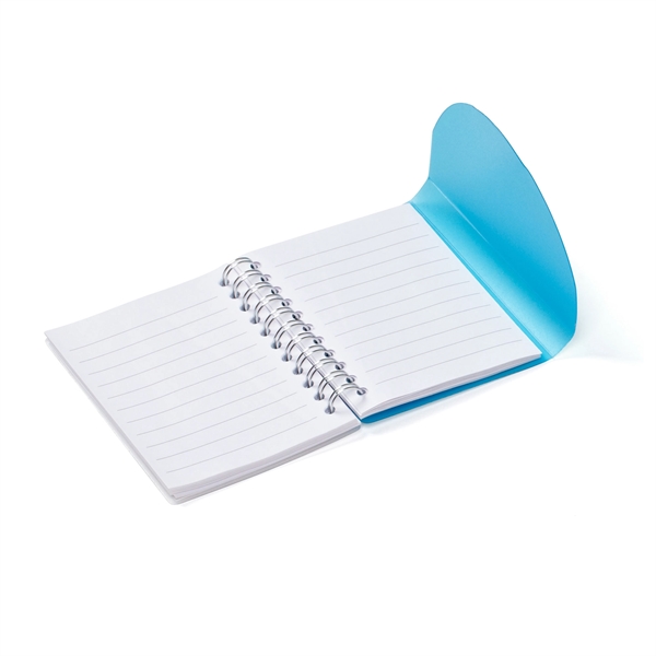 3" x 4" 60-page spiral bound notebook with translucent folding cover.... from ASI 63549 Jornik Manufacturing Corp / Jornik