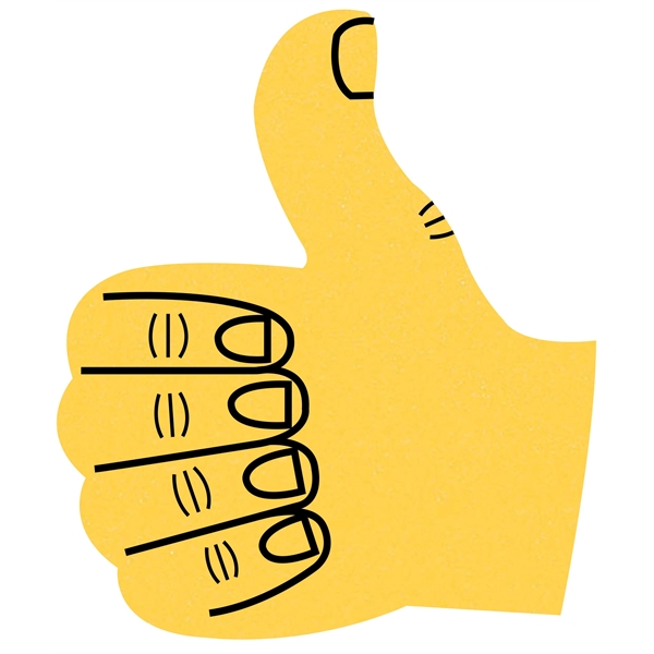 The sm thumbs up hand is available in many colors.... from ASI 42155 Amerifoam® - The House of Foam