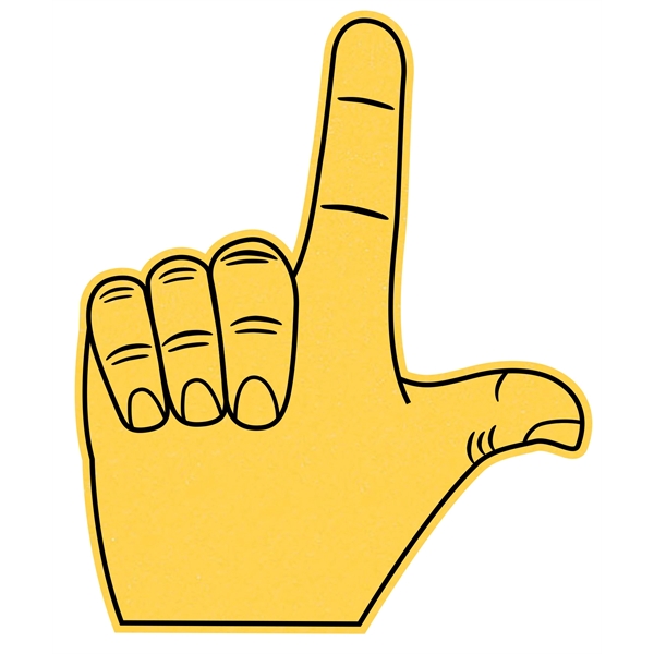 The 16" letter "L" hand is available in different colors.... from ASI 42155 Amerifoam® - The House of Foam