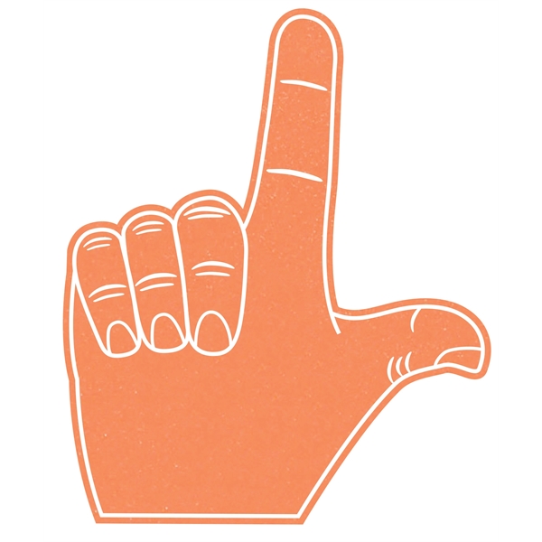 The 16" letter "L" hand is available in different colors.... from ASI 42155 Amerifoam® - The House of Foam