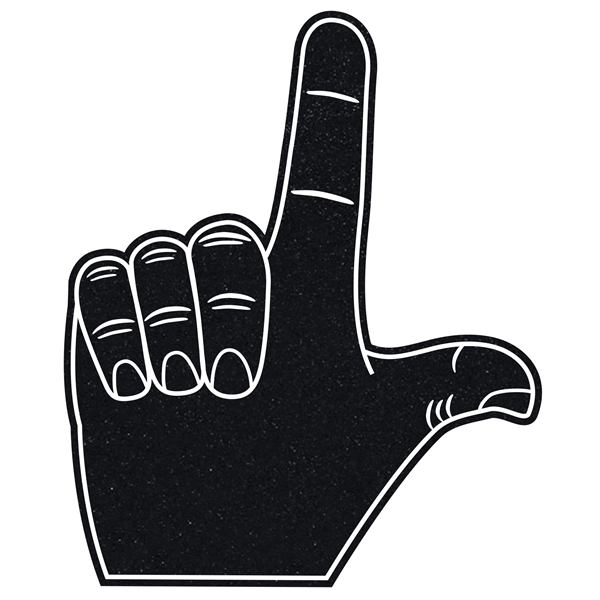 The 16" letter "L" hand is available in different colors.... from ASI 42155 Amerifoam® - The House of Foam