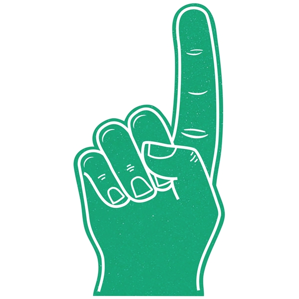 The 22" # 1 foam finger is available many attractive colors..... from ASI 42155 Amerifoam® - The House of Foam