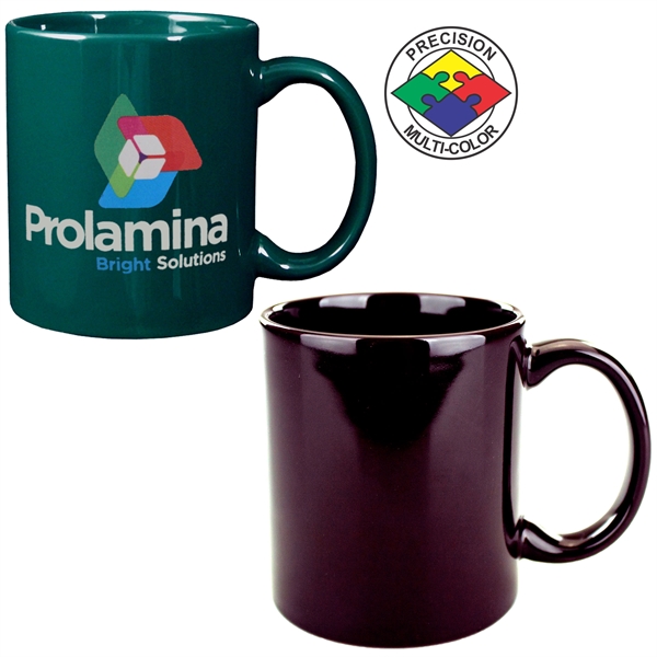 Stoneware mug with c-shaped handle. Spot color. A huge variety of... from ASI 80093 Pyrographics / Pyrographics Line