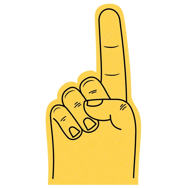 The foam finger is available in different colors.... from ASI 42155 Amerifoam® - The House of Foam