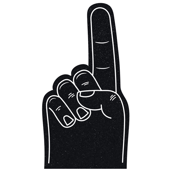 The foam finger is available in different colors.... from ASI 42155 Amerifoam® - The House of Foam