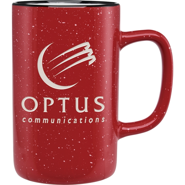 18 oz. ceramic mug with a retro granite design and speckled... from ASI 71920 Moderne Glass Company Inc / Glass America®