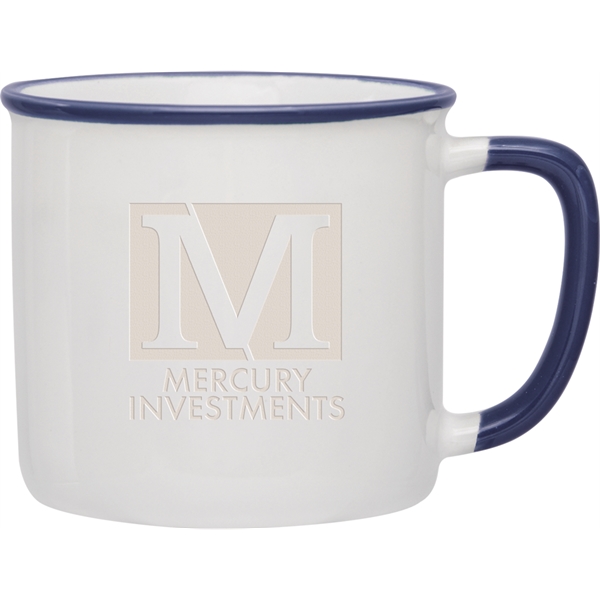 14 oz. ceramic mug with bright white interior and exterior and... from ASI 71920 Moderne Glass Company Inc / Glass America®