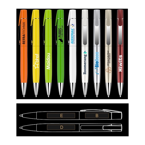 Metal clip plastic pen made of plastic with a metal clip... from ASI 37218 Athena Promo (tm)