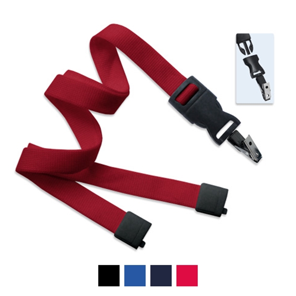 5/8" width polyester lanyard with detachable bulldog clip.... from ASI 62088 IDProductsource