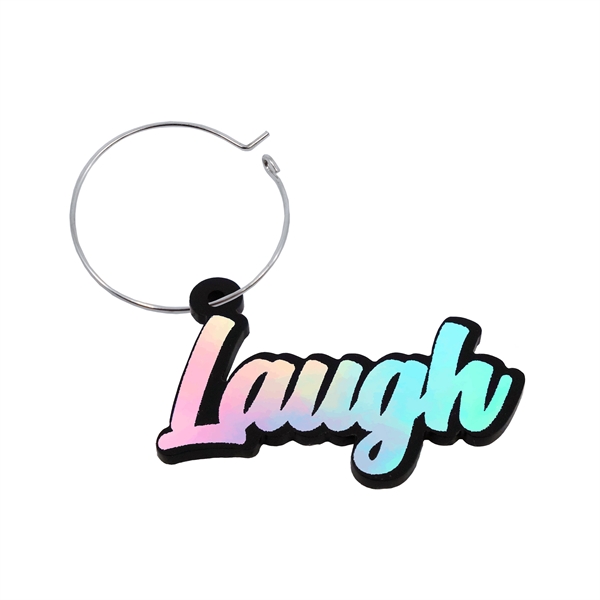 Wine charm made of black acrylic with a full-color process imprint.... from ASI 90807 Tekweld