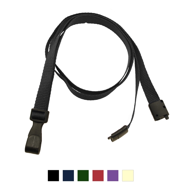 3/8" lanyard made from recycled polyester with wide breakaway plastic hook.... from ASI 62088 IDProductsource