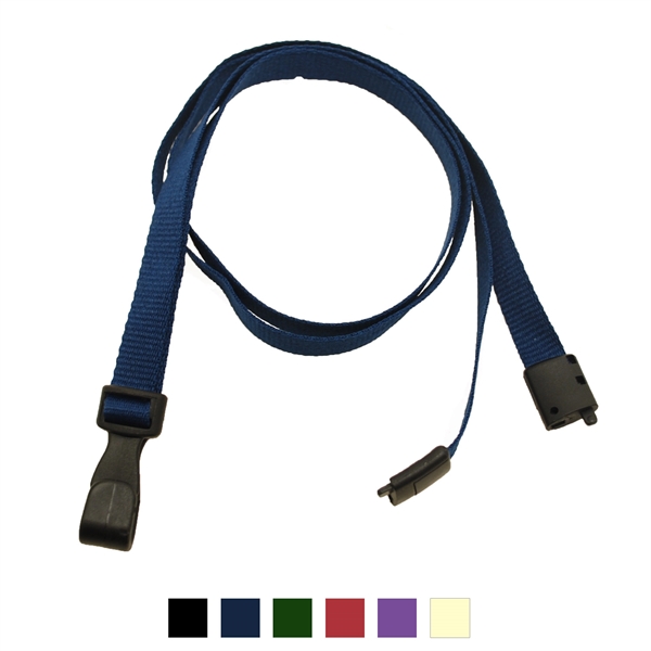 3/8" lanyard made from recycled polyester with wide breakaway plastic hook.... from ASI 62088 IDProductsource