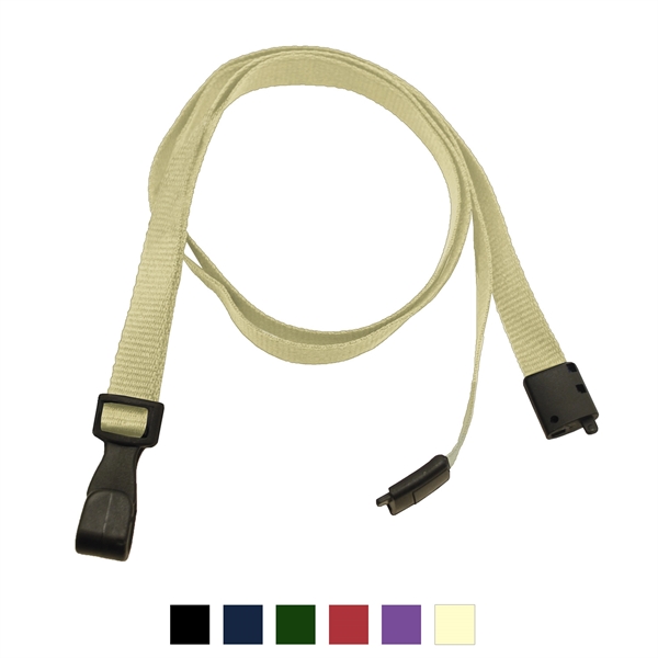 3/8" lanyard made from recycled polyester with wide breakaway plastic hook.... from ASI 62088 IDProductsource