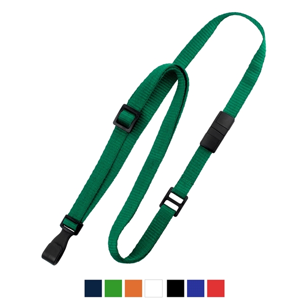36" x 3/8" blank polyester adjustable no-twist breakaway lanyard in packs... from ASI 62088 IDProductsource