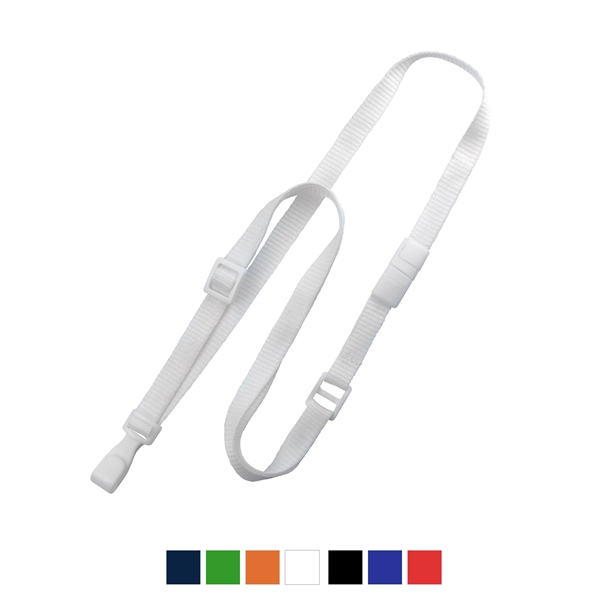 36" x 3/8" blank polyester adjustable no-twist breakaway lanyard in packs... from ASI 62088 IDProductsource