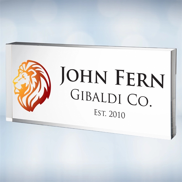 Acrylic executive nameplate.... from ASI 47791 Best Deal Awards