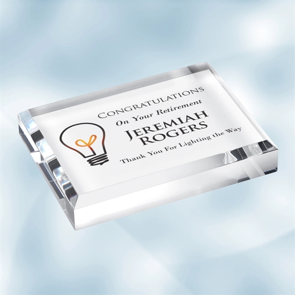 Acrylic rectangle paperweight.... from ASI 47791 Best Deal Awards