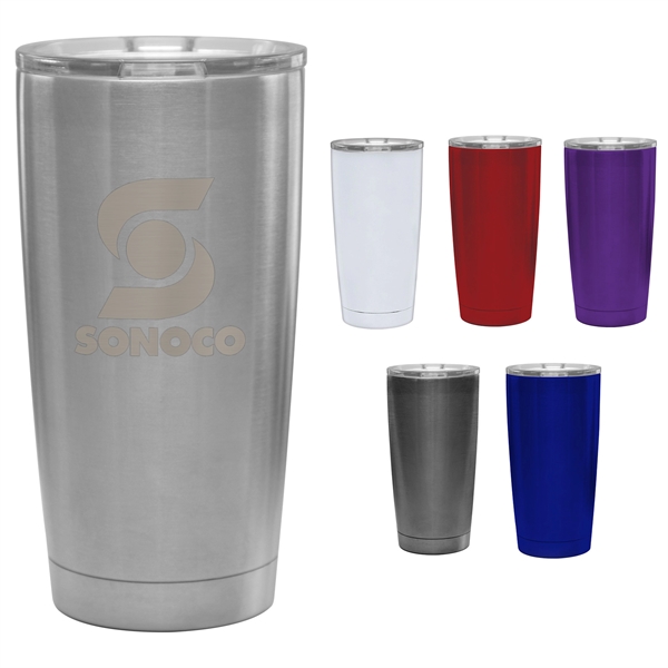 20 oz. tumbler made of double-wall stainless steel with vacuum insulation... from ASI 71920 Moderne Glass Company Inc