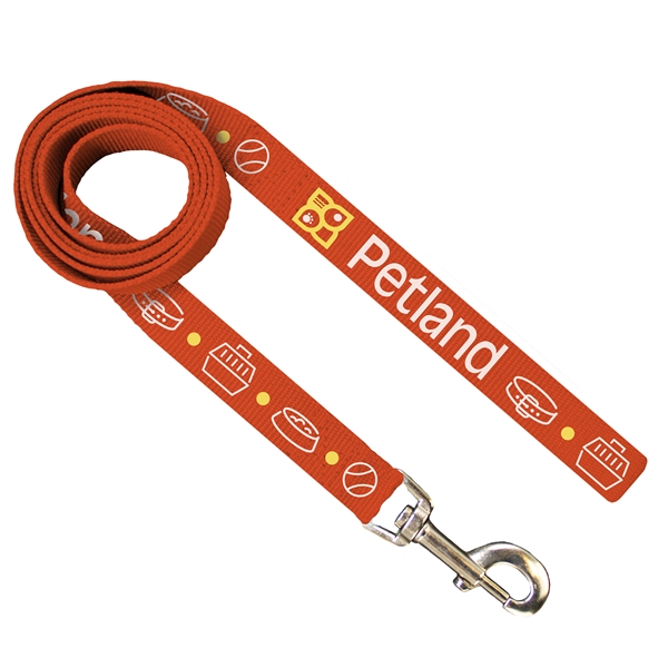 60" long, 1" dog leash of 2mm polyester PMS matched webbing... from ASI 45657 Pop! Promos