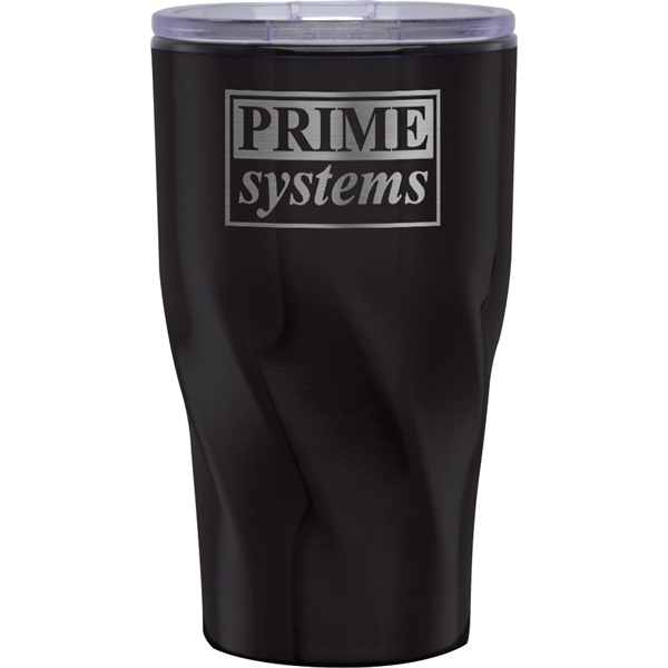 16 oz. travel tumbler with double-walled stainless steel construction with black... from ASI 71920 Moderne Glass Company Inc / Glass America®