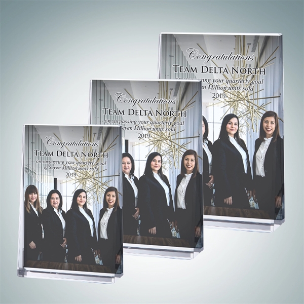 Small photo plaque is made of optical crystal and features a... from ASI 47791 Best Deal Awards