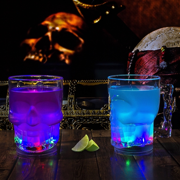 14 oz. skull cup with flashing light up LEDs.... from ASI 42016 Brighter Promotions Inc / Chemical Light™